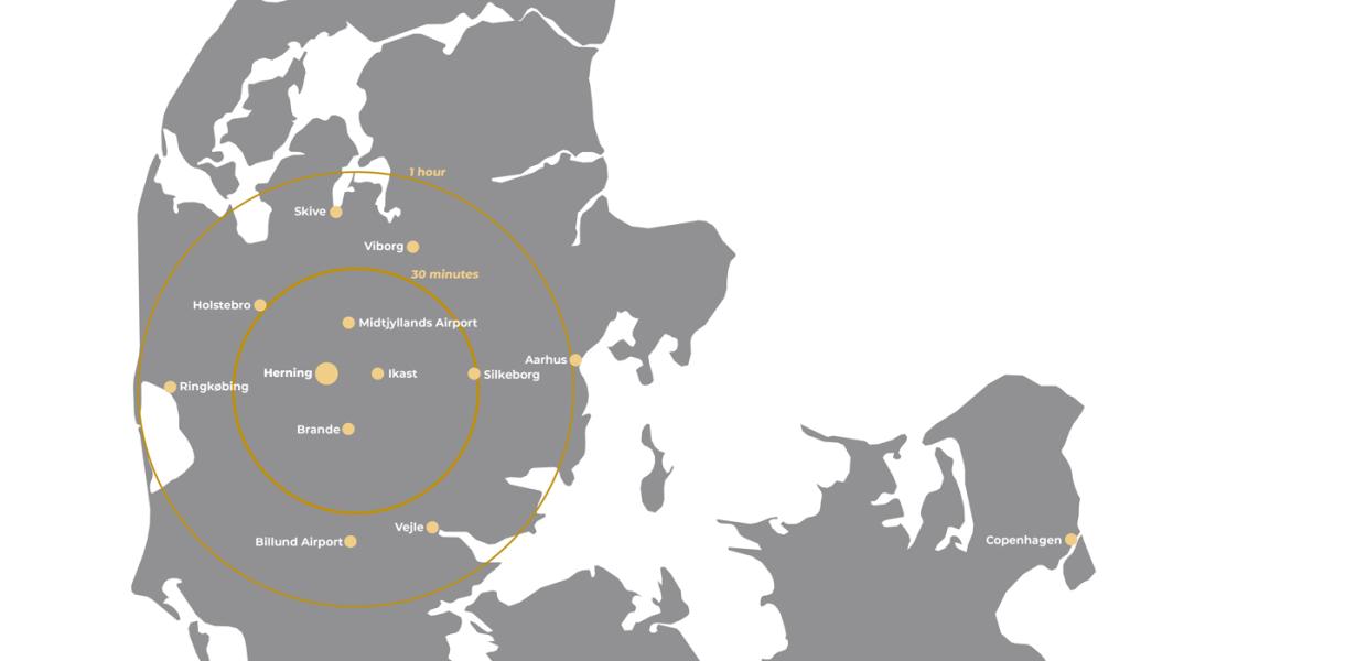 Map Herning Ikast Brande Meetings